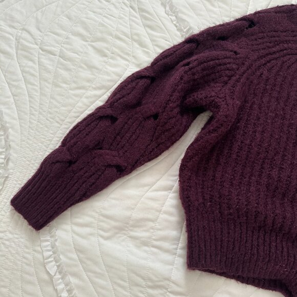 EXPRESS Open Cable Raglan Sleeve Sweater - Picture 2 of 9